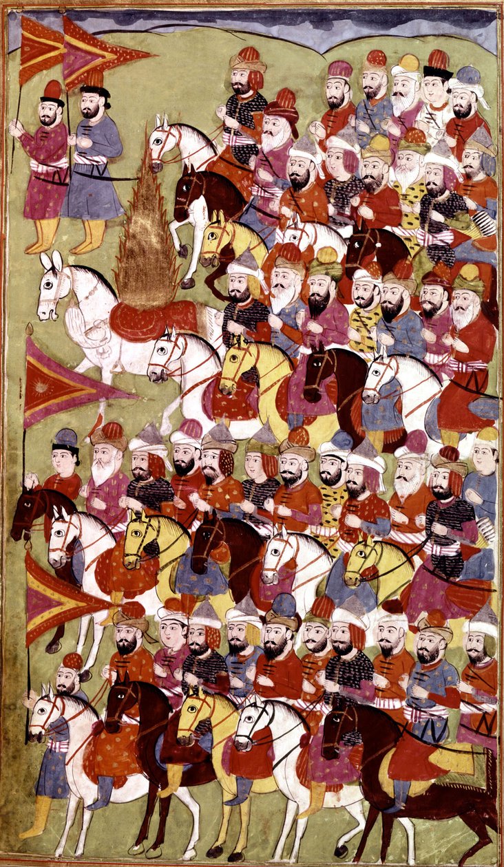 Historia del Profeta Muhammad, Hamla-i-Haydari, por Mirza Muhammad Rafi Bazil, 1808 de Indian School
