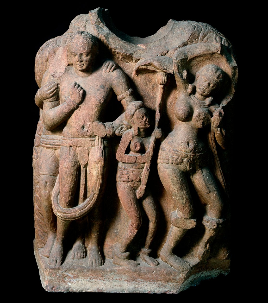 La rica cortesana Vasantasena (escultura, Imperio Kushan) de Indian School