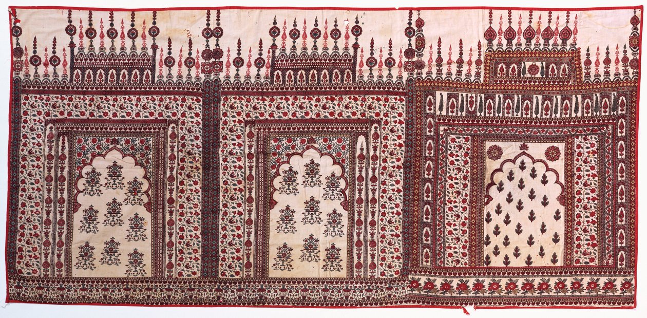Tres arcos de oración chintz montados como un solo colgante de Indian School
