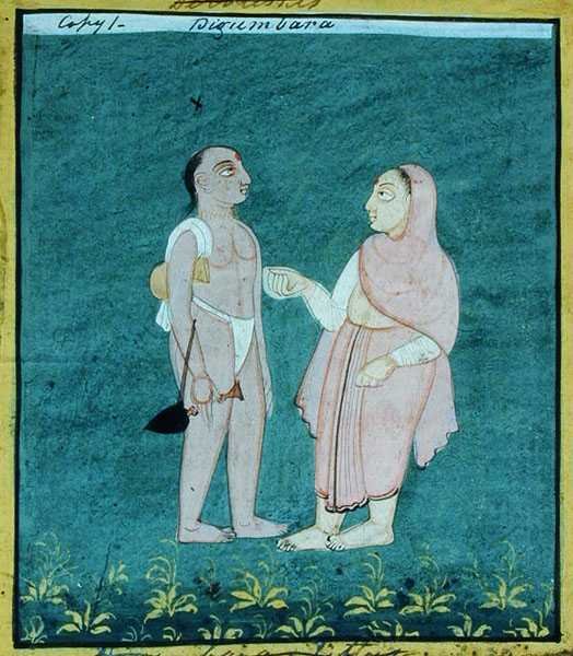 Dos jainistas Digambara, mendicantes religiosos, Udaipur, c.1810-20 de Indian School