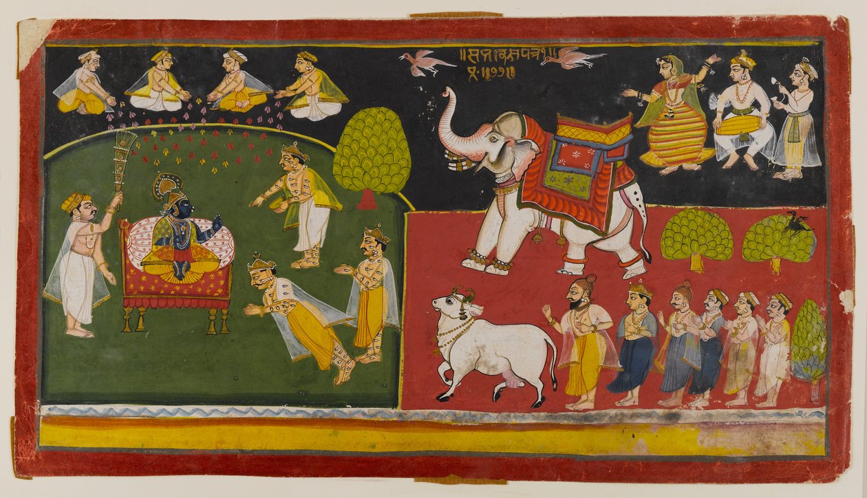 Escena no identificada, Aurangabad, c.1725 de Indian School