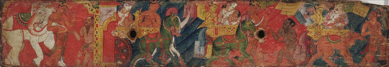 Vessnatara Jataka, de una cubierta de manuscrito, Escuela Pala, c.1200 de Indian School