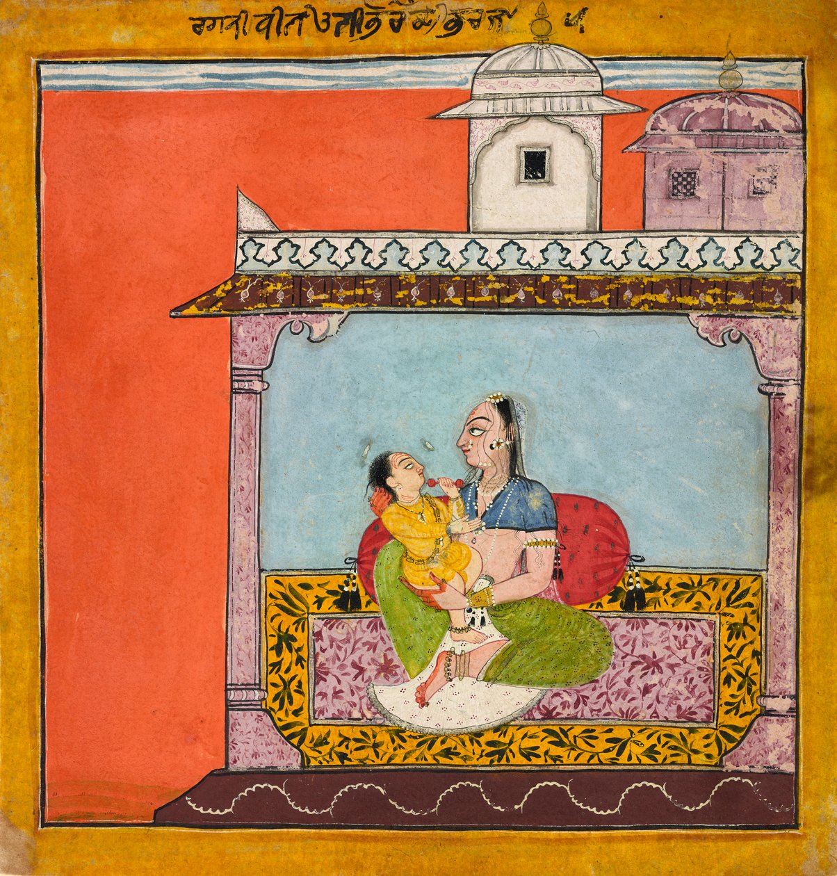 Vilaval Ragini, de un ragamala, c.1690-95 de Indian School