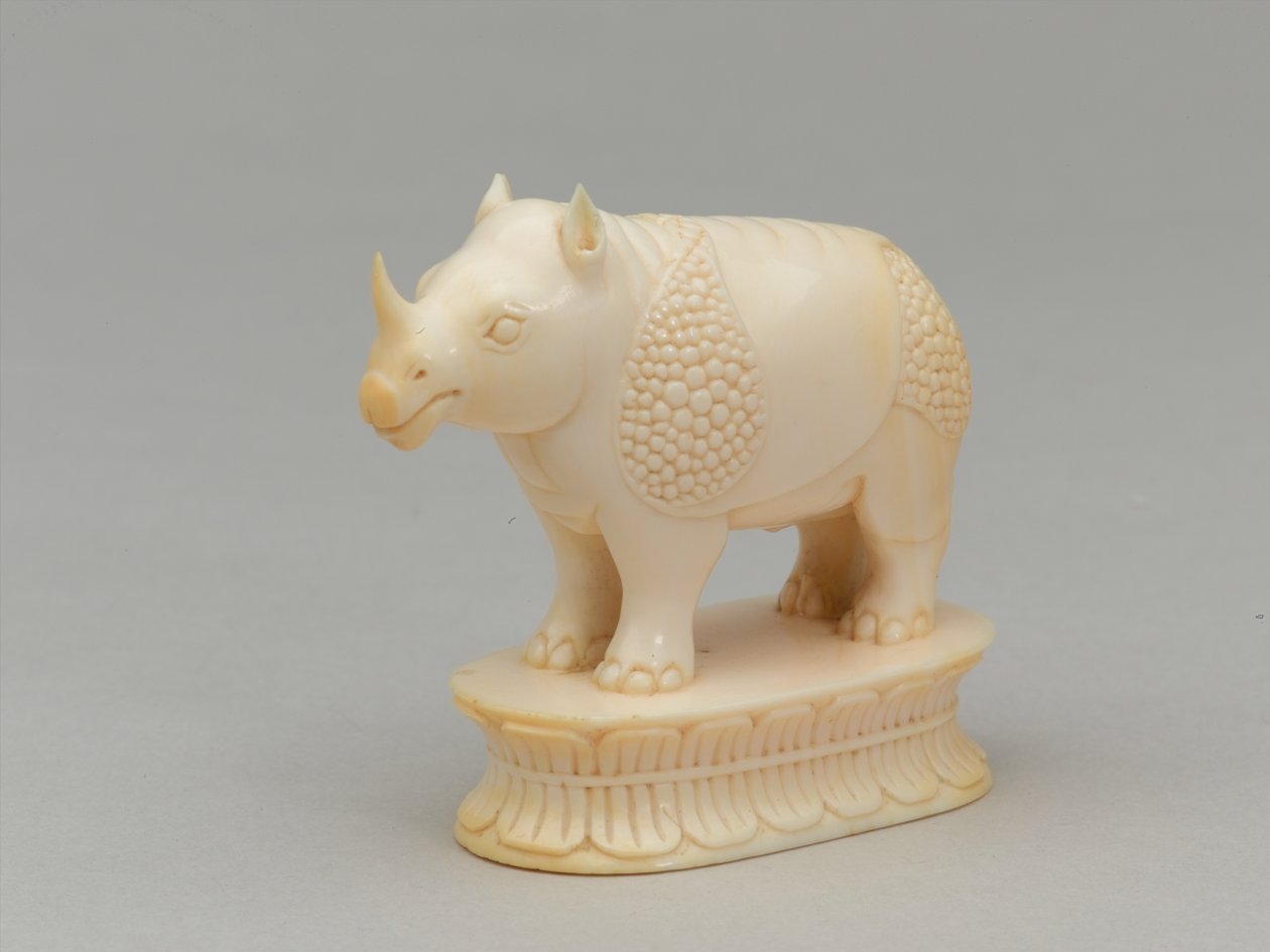 Alfil blanco, pieza de ajedrez, India, circa 1820 de Indian School
