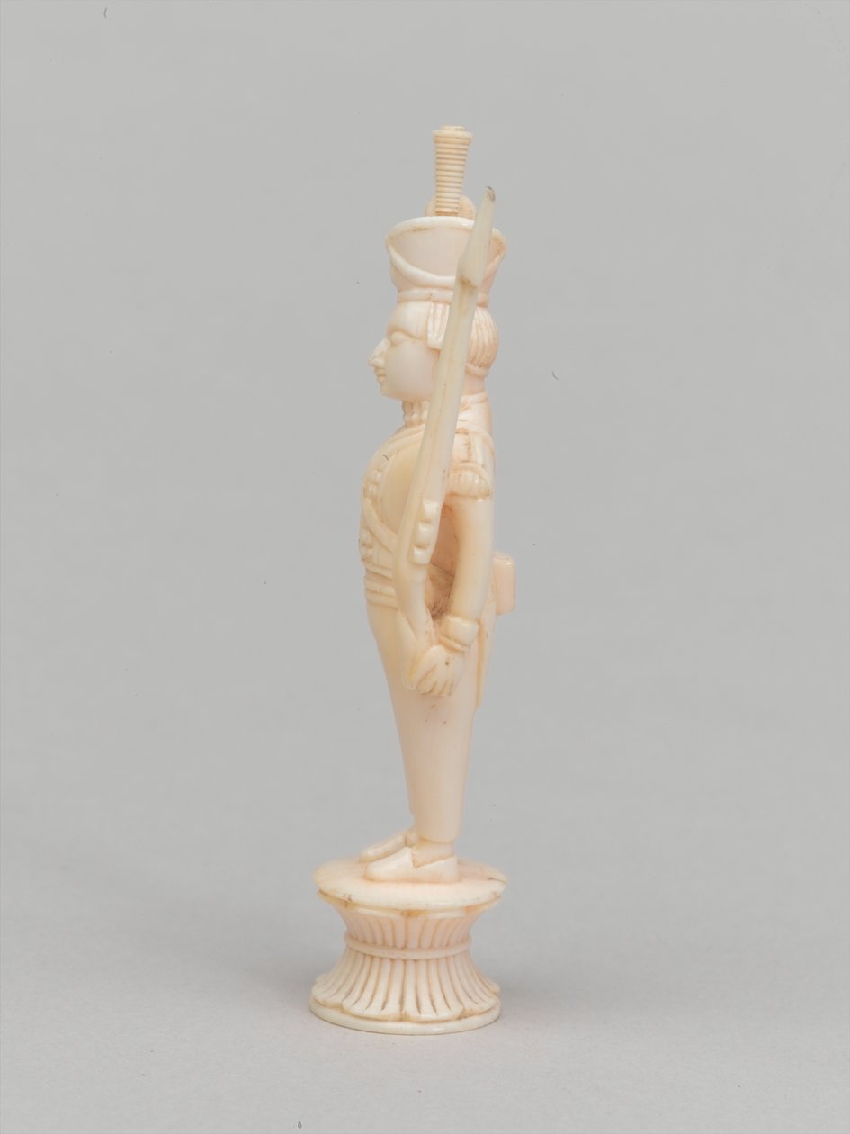 Peón blanco, pieza de ajedrez, India, circa 1820 de Indian School