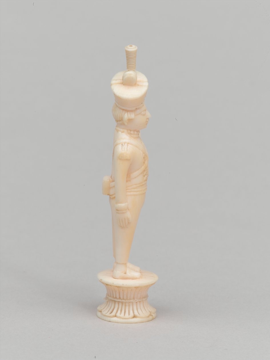 Peón blanco, pieza de ajedrez, India, circa 1820 de Indian School