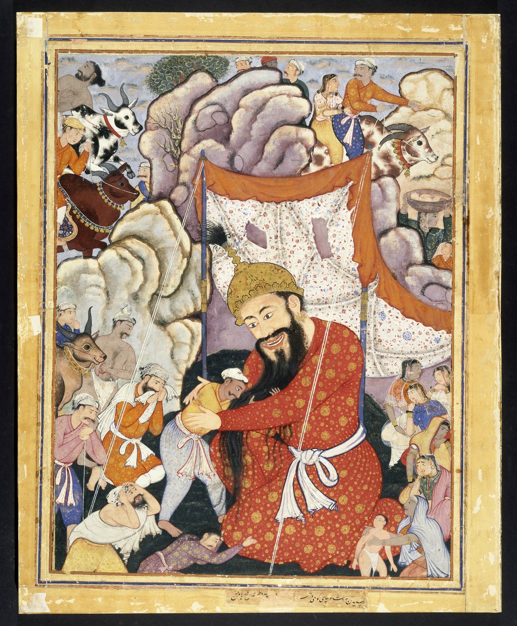 Zumurrud Shah se Refugia en las Montañas, ca. 1570 de Indian School