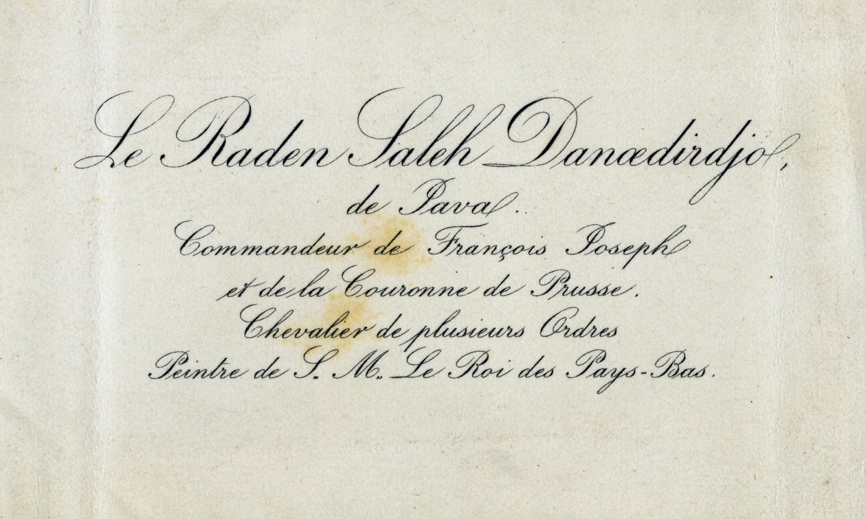 Tarjeta de visita de Raden Saleh Danoedirdgio, c.1850-80 de Indonesian School