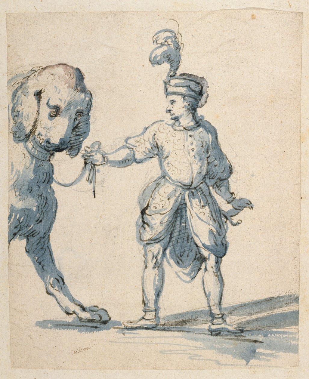 Enano polaco conduciendo un perro de Inigo Jones