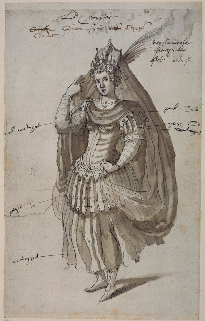 Reina Candace, c.1609 de Inigo Jones
