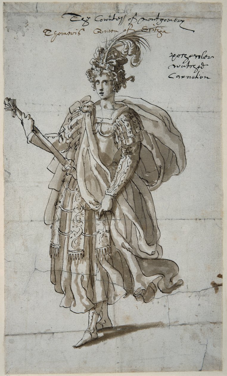 Reina Tomiris de los Masagetas, c.1609 de Inigo Jones
