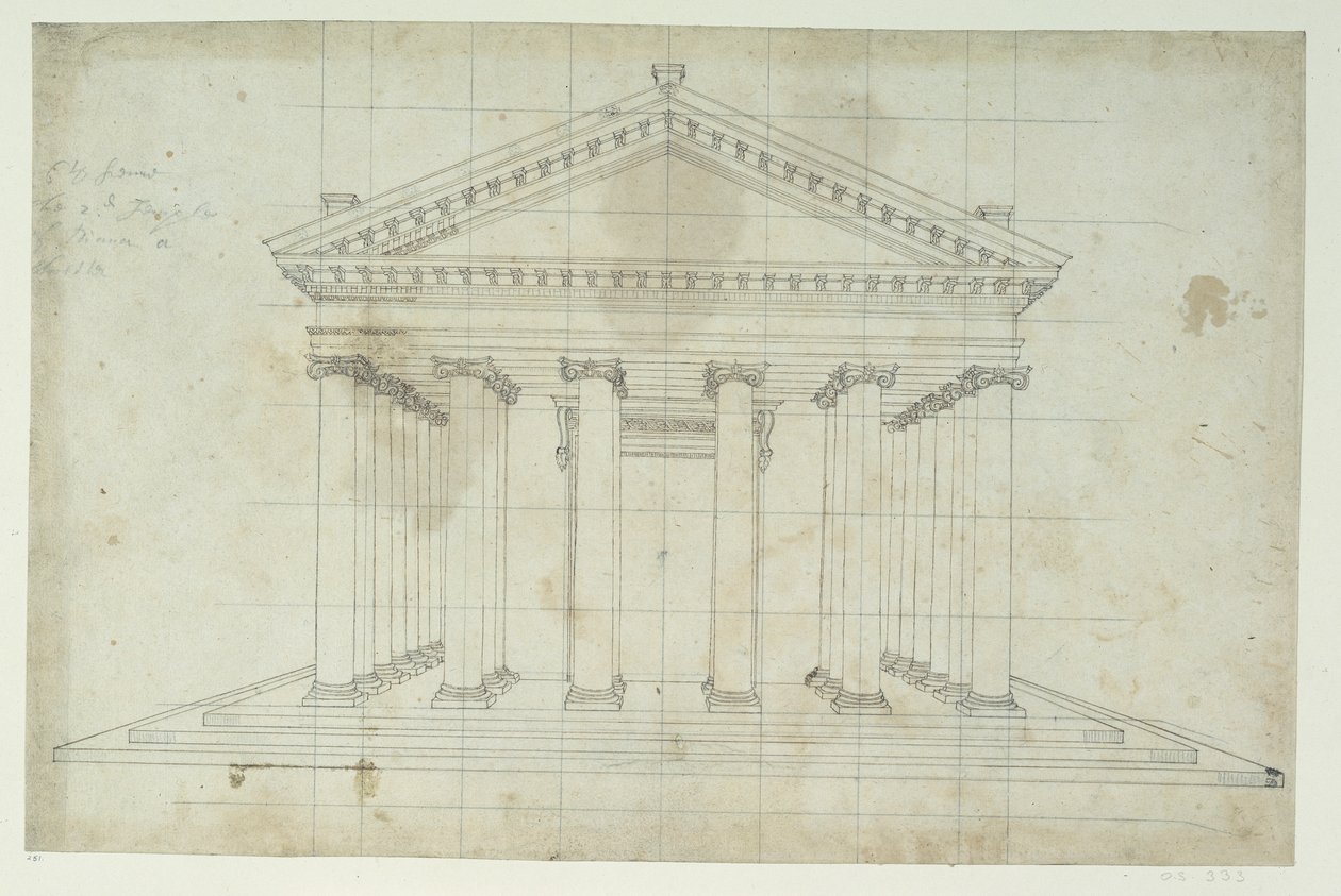 El Segundo Templo de Diana, c.1635 de Inigo Jones