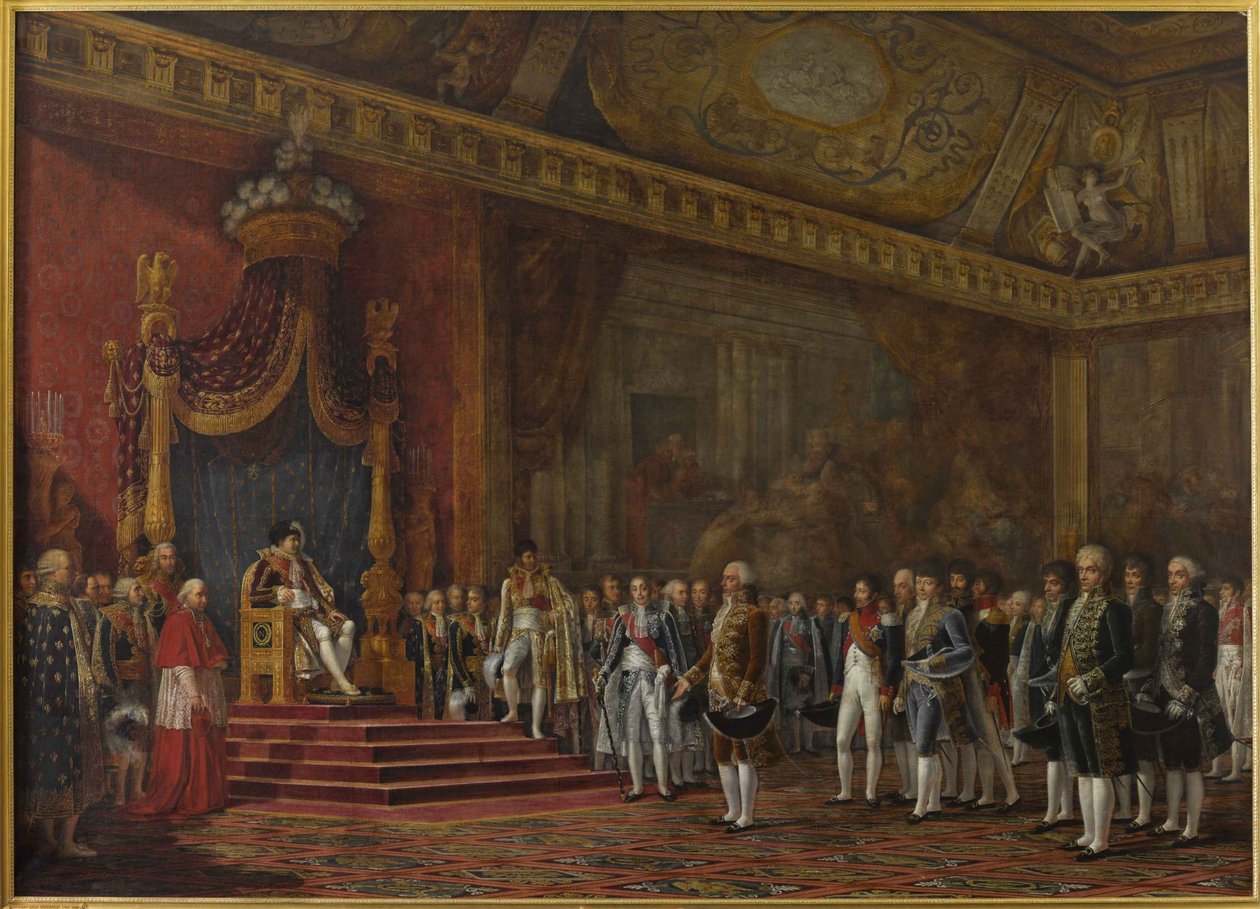 Delegación del Senado Romano presentando su homenaje a Napoleón I el 16 de noviembre de 1809, 1810 de Innocent Louis Goubaud
