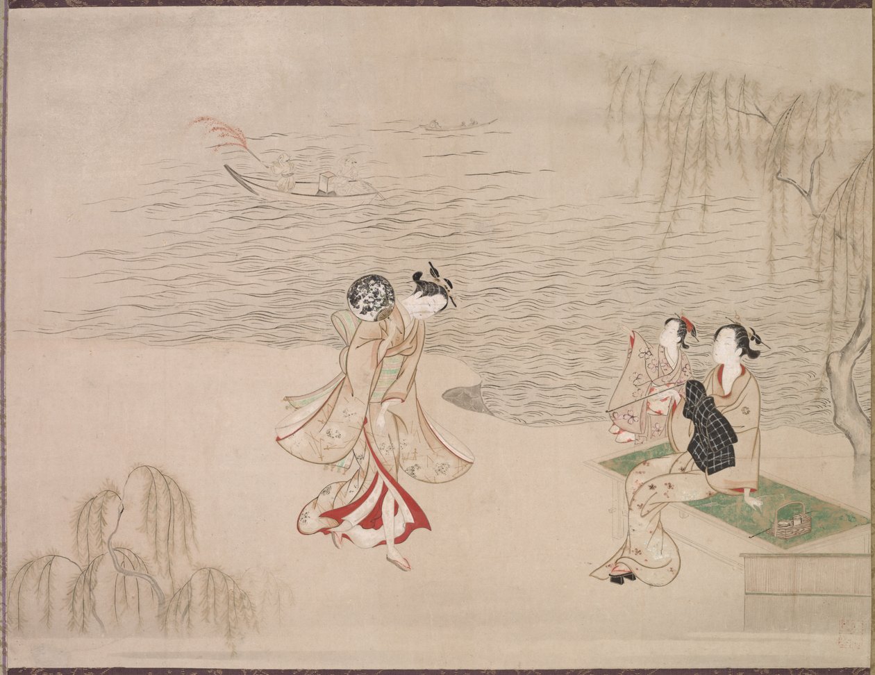 Bellezas en la orilla del mar de Ippitsusai Bunchō
