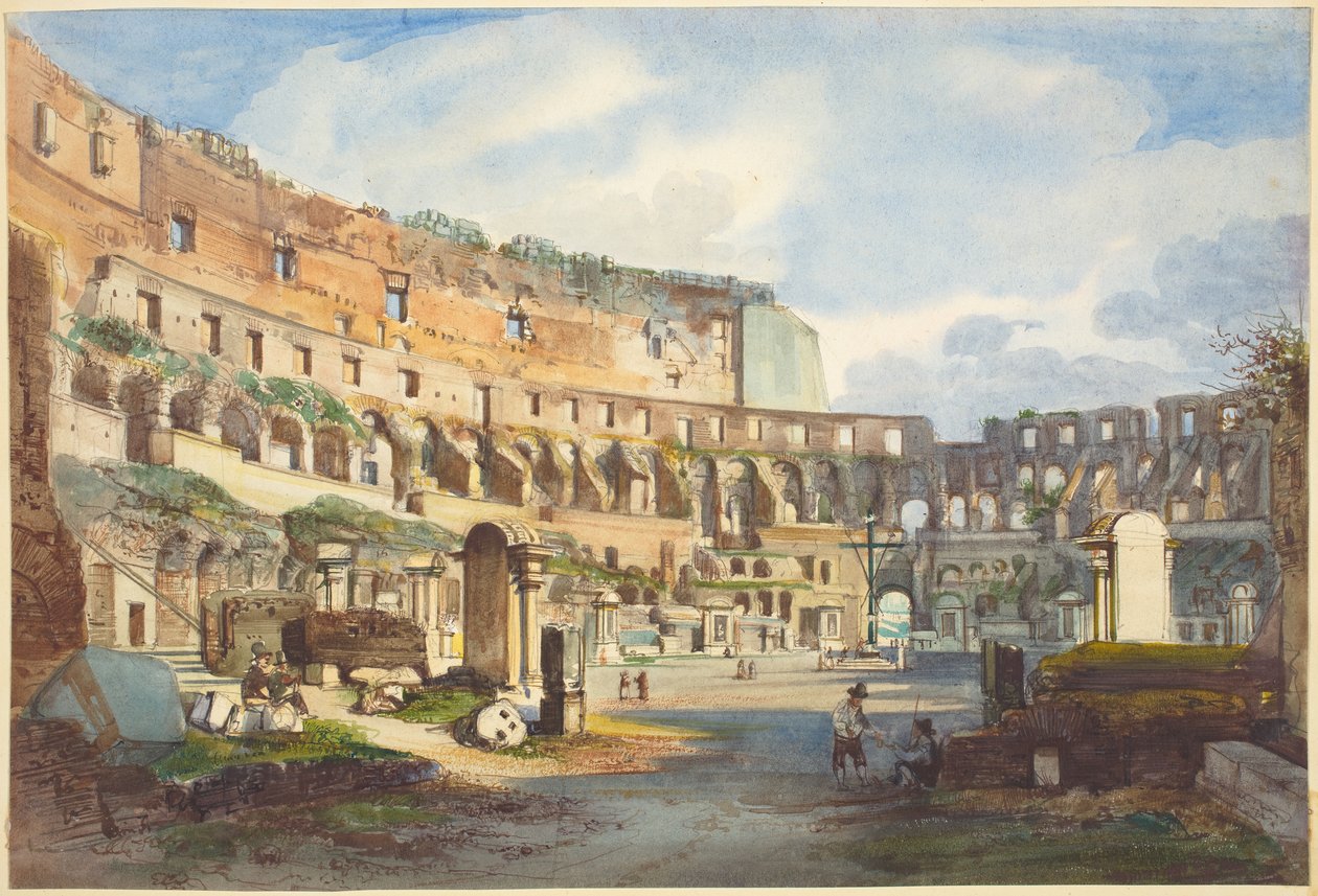 Interior del Coliseo de Ippolito Caffi
