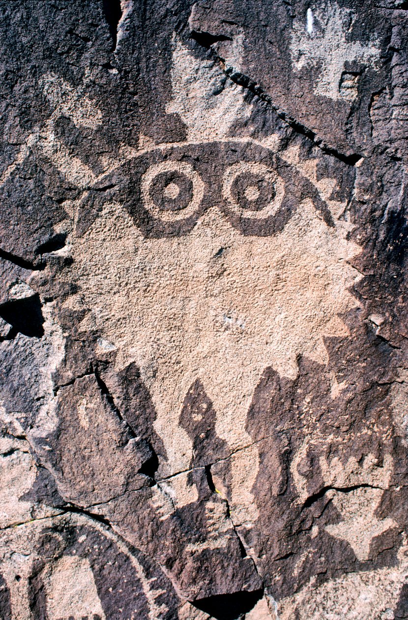 Petroglifos (arte rupestre) anasazi en Nuevo México. de Ira Block