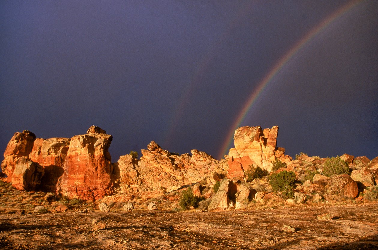 Antiguo yacimiento anasazi, Castle Rock, Colorado de Ira Block