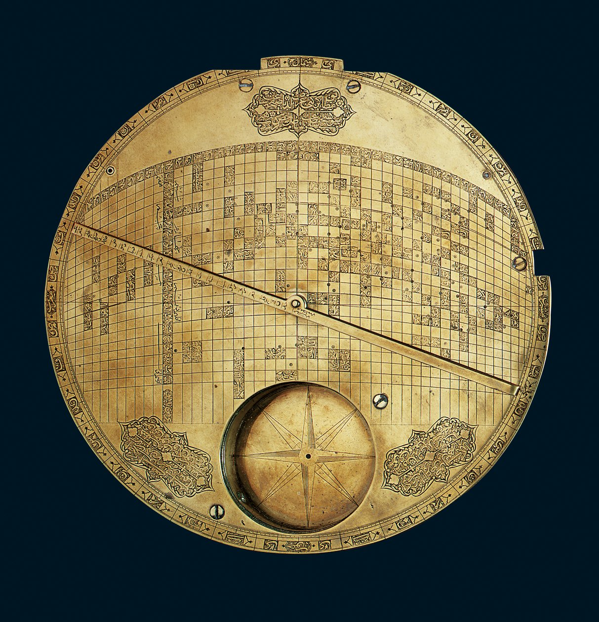 Mapa del Mundo Centrado en La Meca, dinastía Safávida, de Isfahan de Iranian School