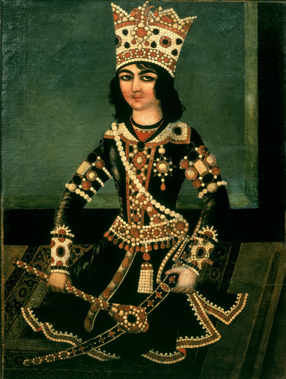 Retrato de Abbas-Minza (c.1783-1833), Príncipe de Persia, hijo de Shah Fath Ali (reinó 1797-1834) de Iranian School
