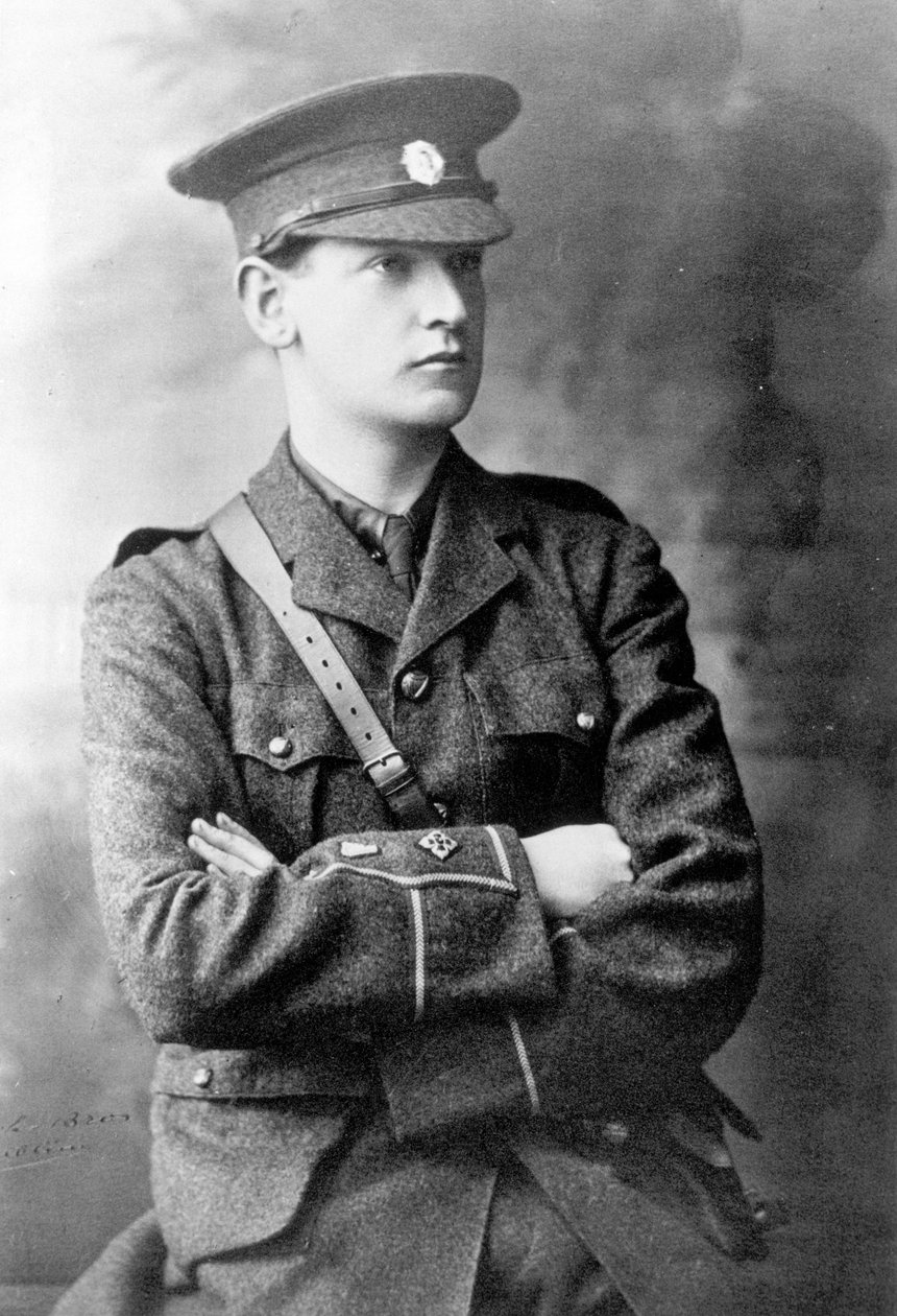 Michael Collins (1890-1922) con el uniforme del Ejército Republicano Irlandés, c.1916 de Irish Photographer