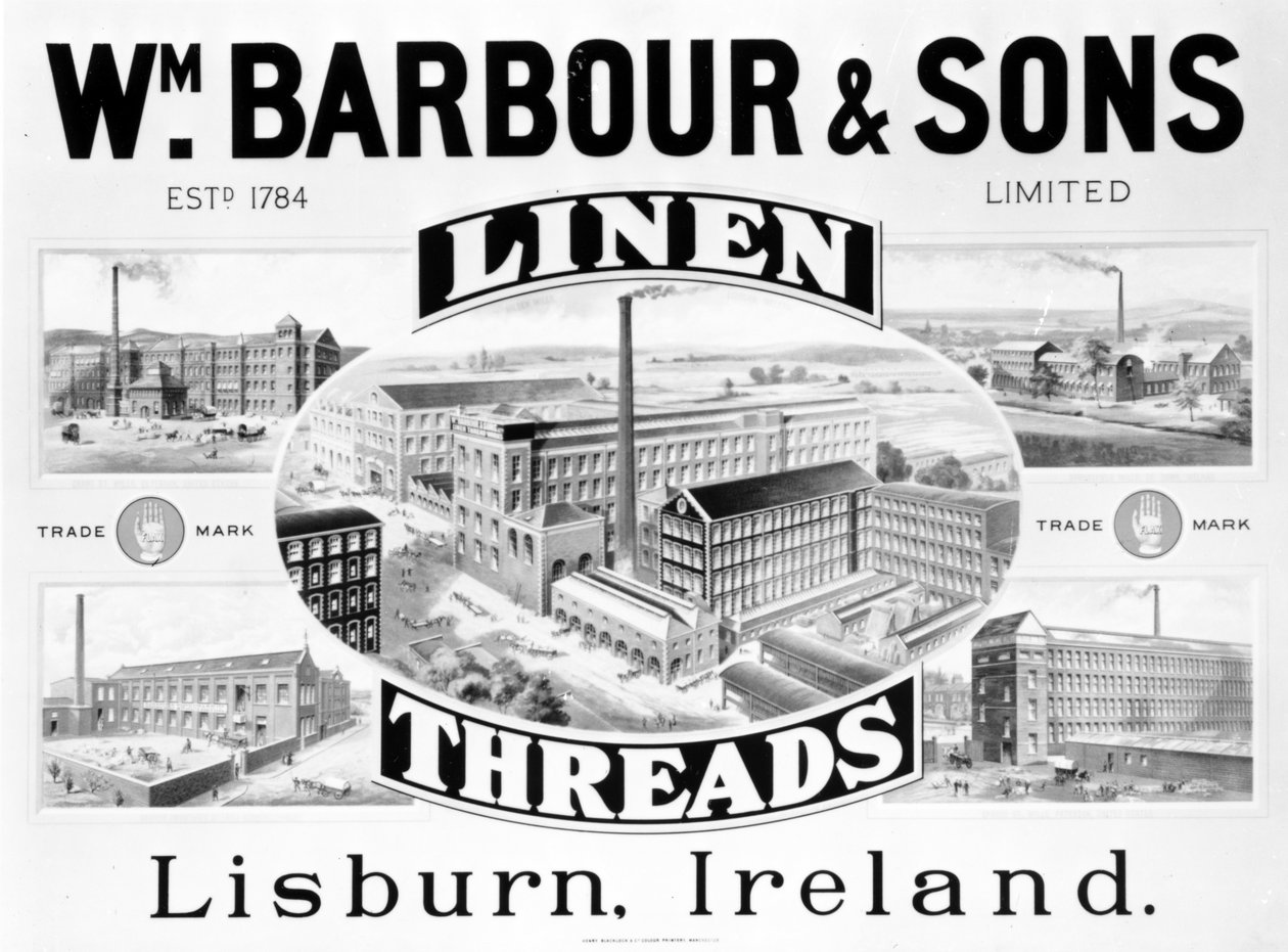 Anuncio de Wm. Barbour y Sons de Irish School