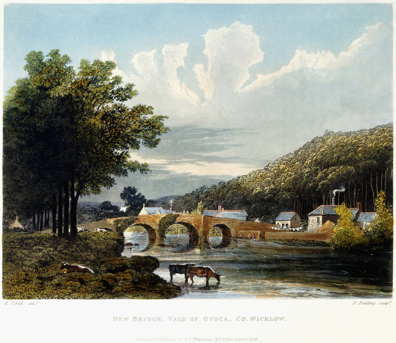 Puente Nuevo, Valle de Ovoca, Co. Wicklow, 1835 de Irish School