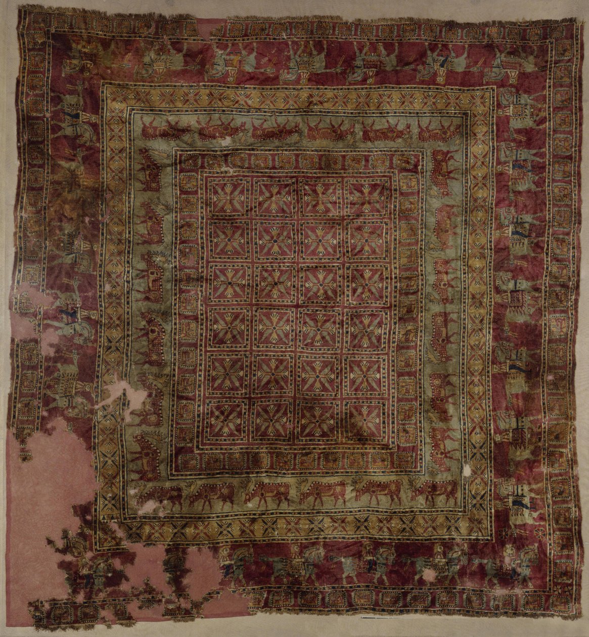 Alfombra de Pile, Cultura Pazyryk, Edad de Hierro temprana, siglo V - IV a.C. de Iron Age