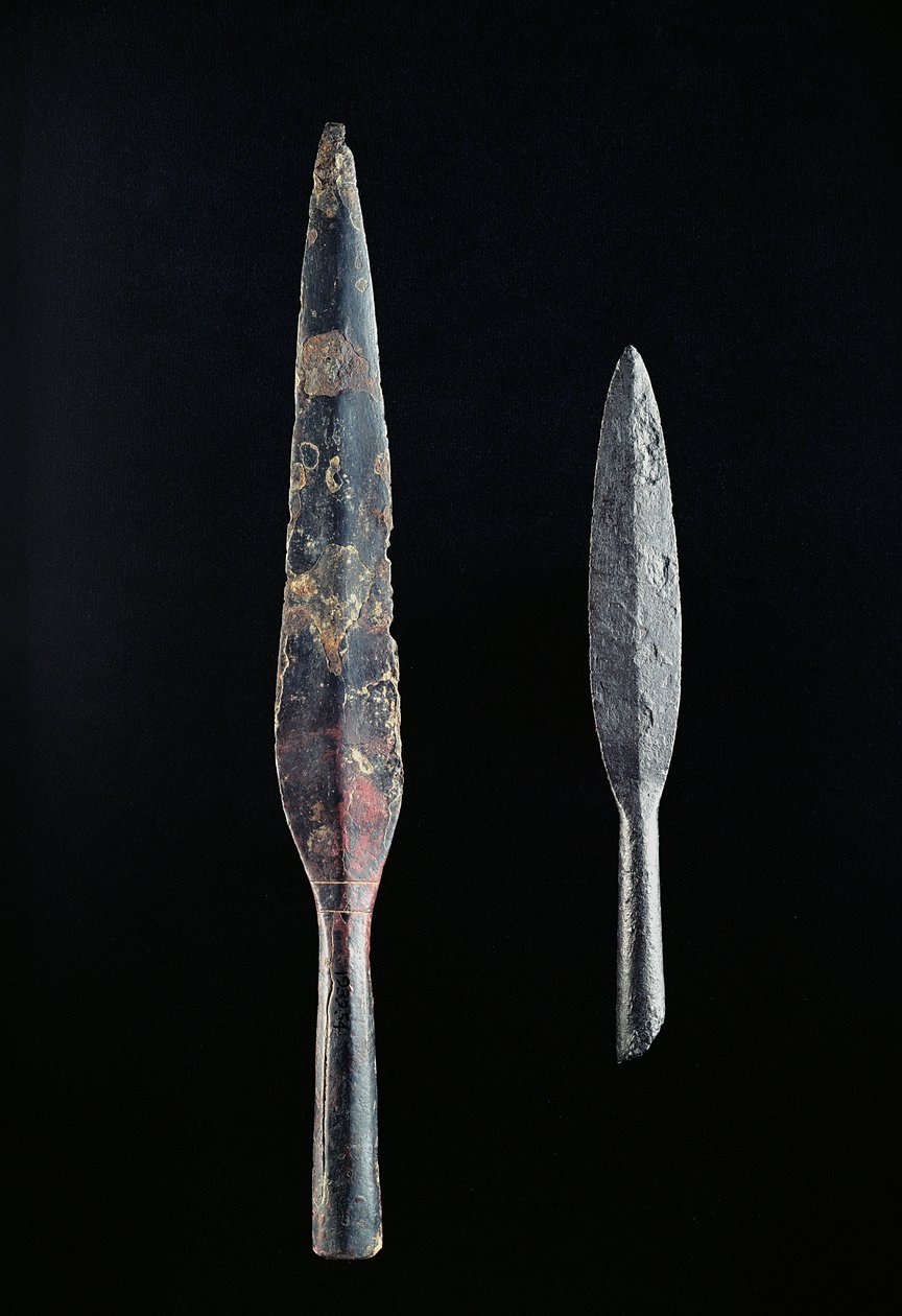 Dos puntas de lanza (hierro) de Iron Age