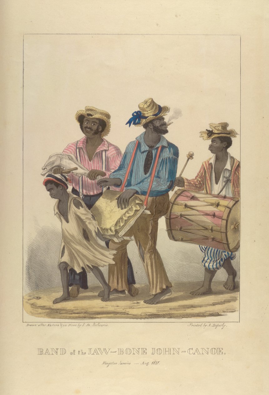 Banda de John-Canoe de la Mandíbula, ilustración de 