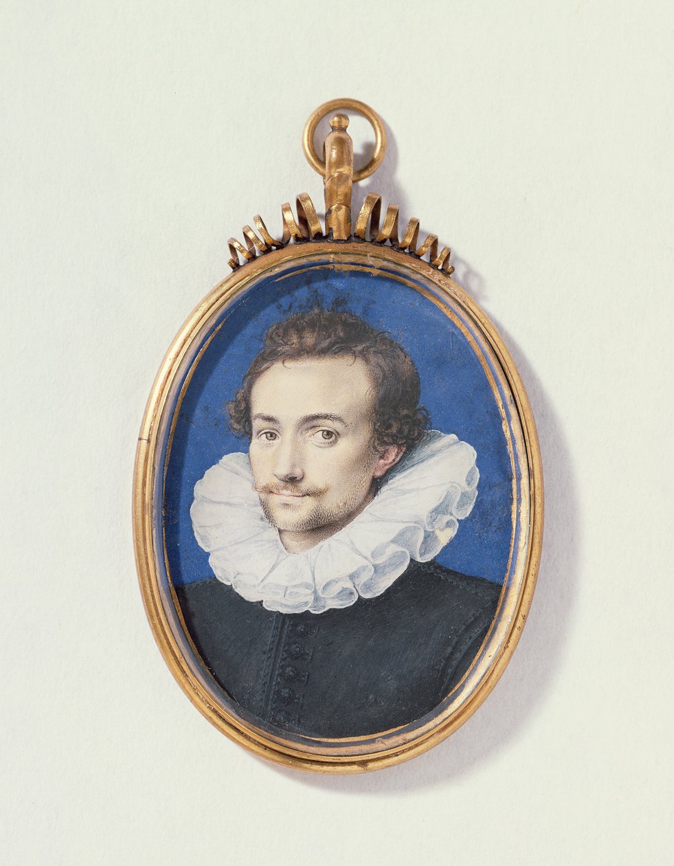 Retrato de un hombre de negro, c.1590-1600 de Isaac Oliver