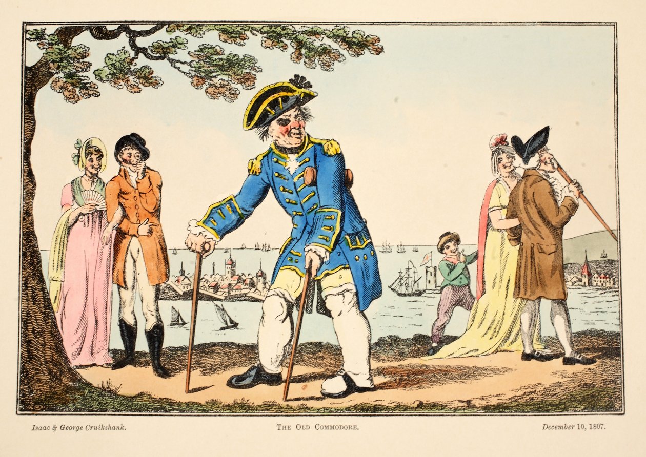 El Viejo Comodoro, 1807 de Isaac, Robert and George Cruikshank