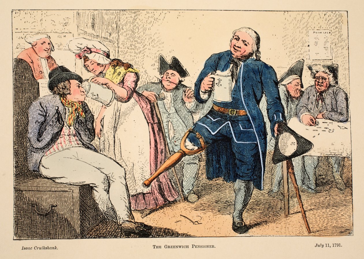 El Pensionista de Greenwich de Isaac Robert Cruikshank