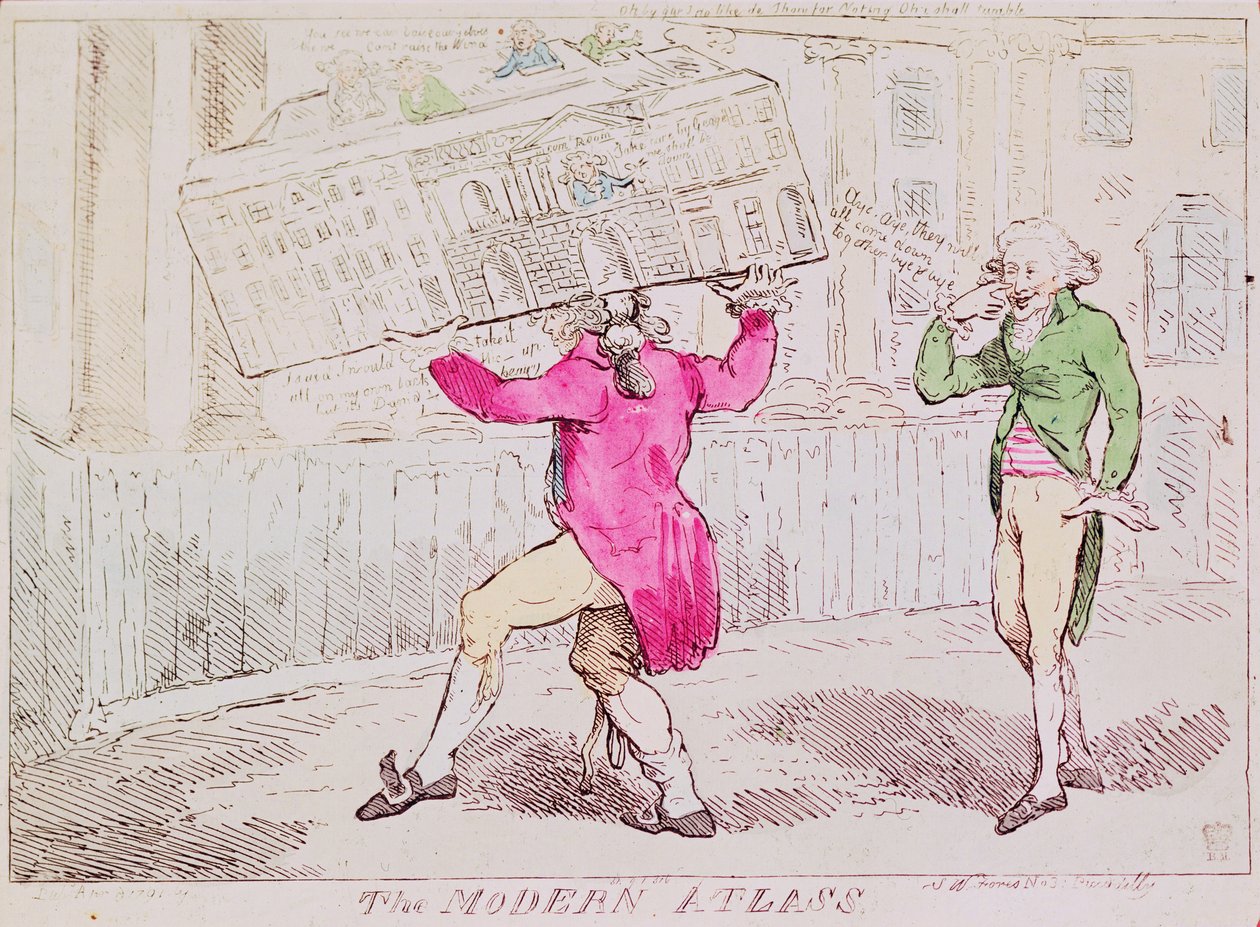 El Atlas Moderno, publicado por S.W. Fores, 1791 de Isaac Robert Cruikshank