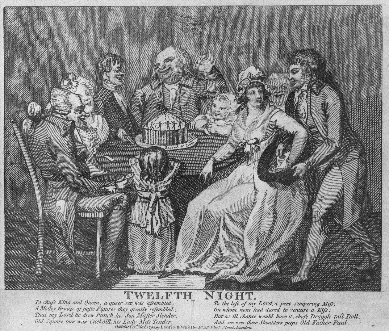 Noche de Reyes, 1794 de Isaac Robert Cruikshank