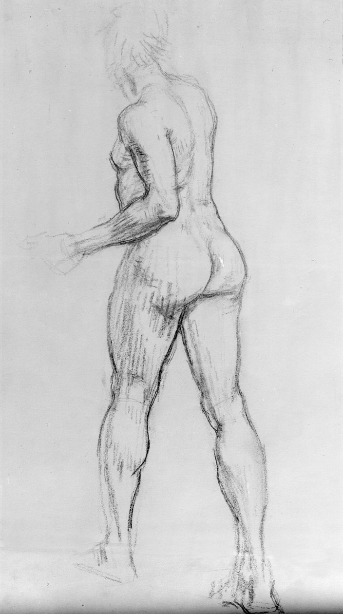 Estudio de una mujer desnuda de Isaac Rosenberg