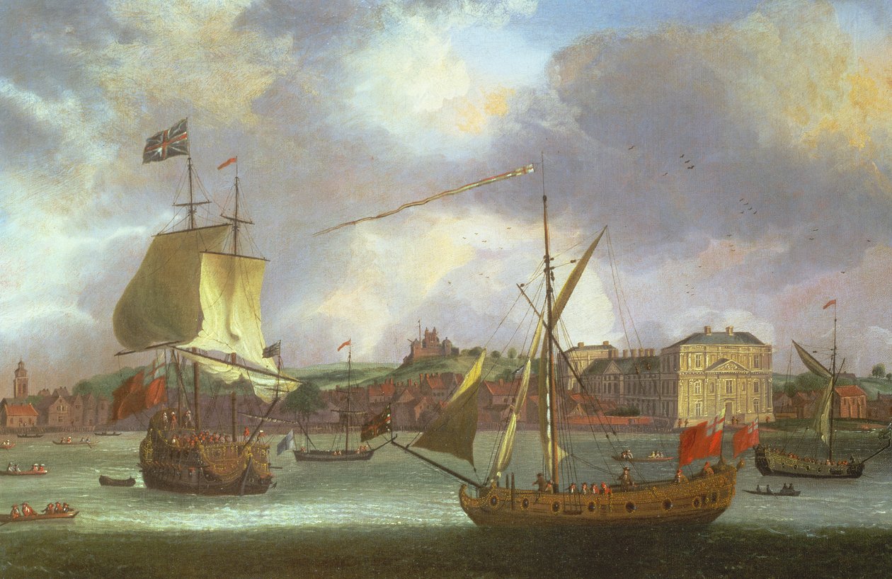Vista de Greenwich con barcos de Isaac Sailmaker