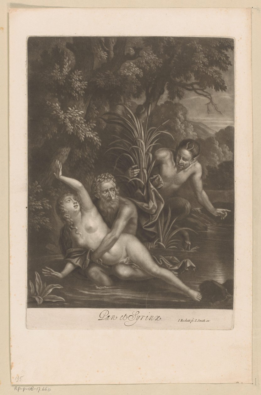 Pan en Syringe Pan et Syrinx (título sobre el objeto) de Isaac Beckett