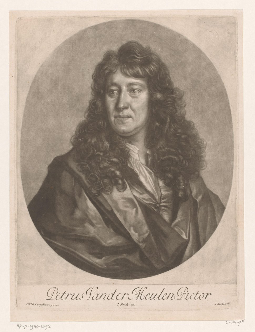 Retrato de Pieter van der Meulen Petrus Vander Meulen Pictor (título sobre el objeto) de Isaac Beckett