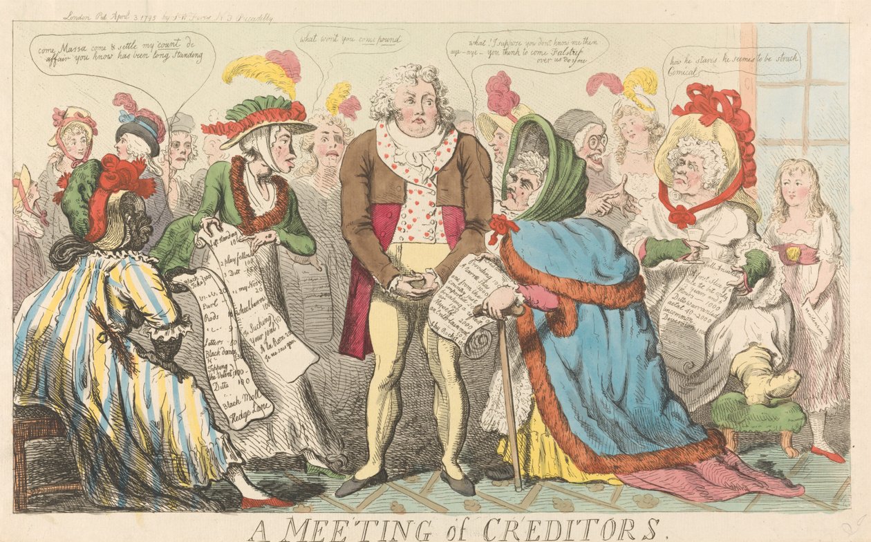 Ein Treffen der Gläubiger de Isaac Cruikshank