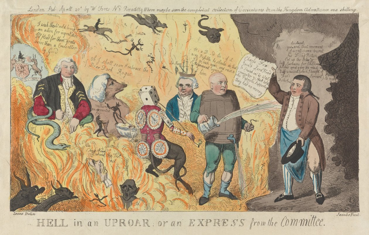 Hölle im Aufruhr: oder eine Eilnachricht vom Komitee de Isaac Cruikshank