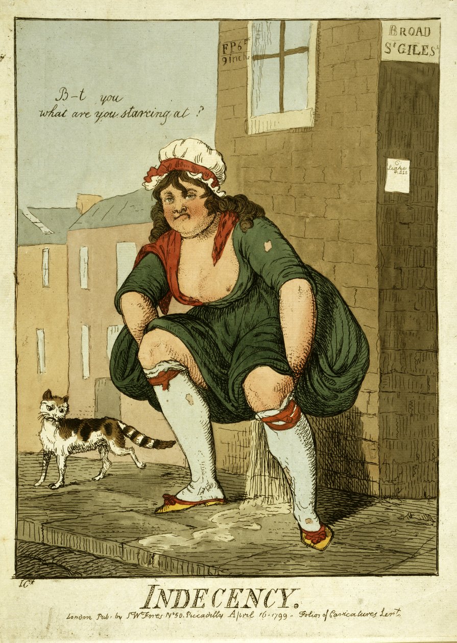 Indecencia, 1799 de Isaac Cruikshank