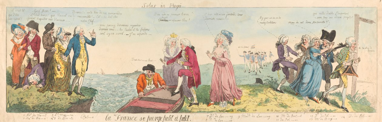 Salus in Fugâ - Frankreich reinigt sich nach und nach de Isaac Cruikshank