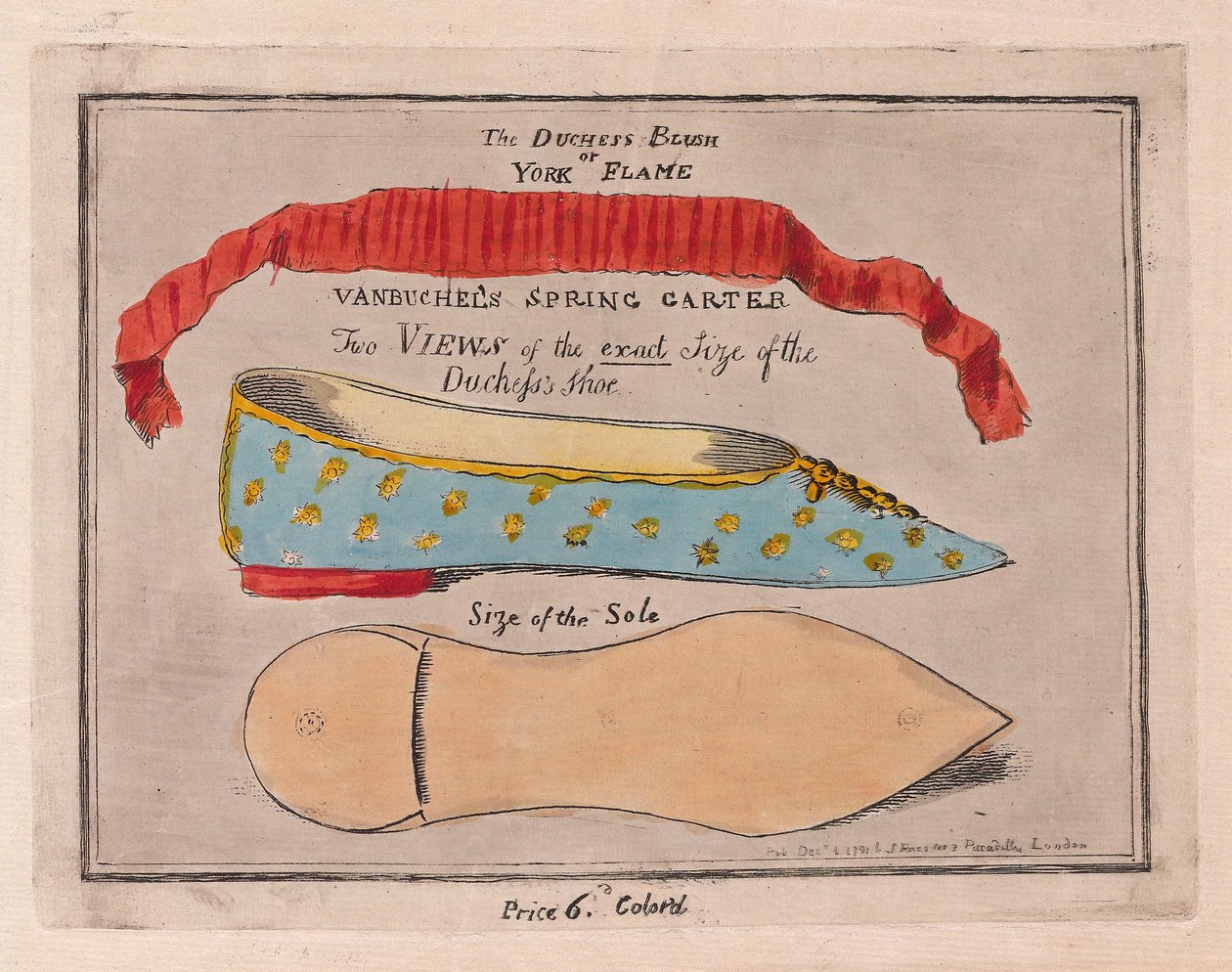El rubor de la duquesa o la llama de York de Isaac Cruikshank