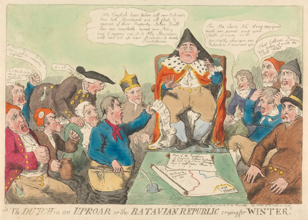 Die Holländer in Aufruhr oder die Batavische Republik ruft nach Winter de Isaac Cruikshank