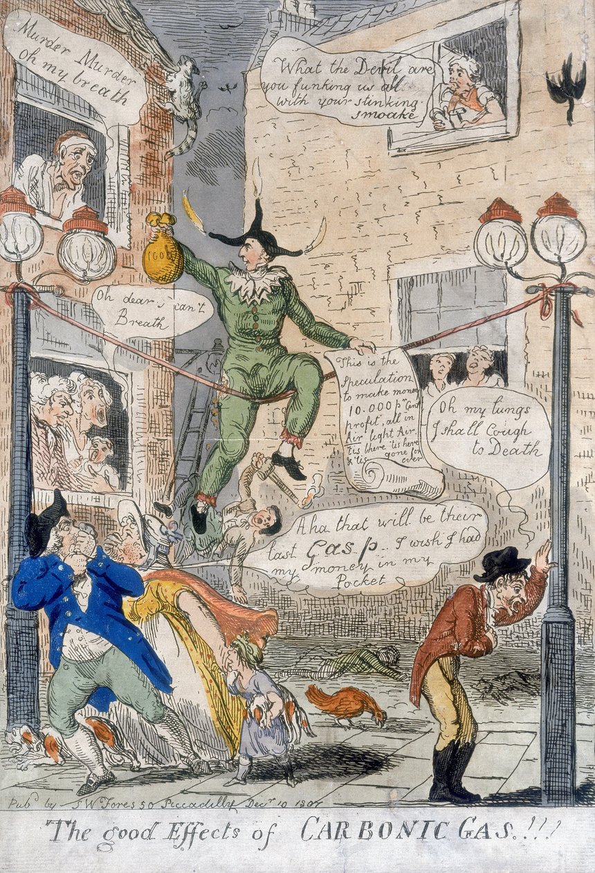 Los buenos efectos del gas carbónico!, 1807 de Isaac Cruikshank