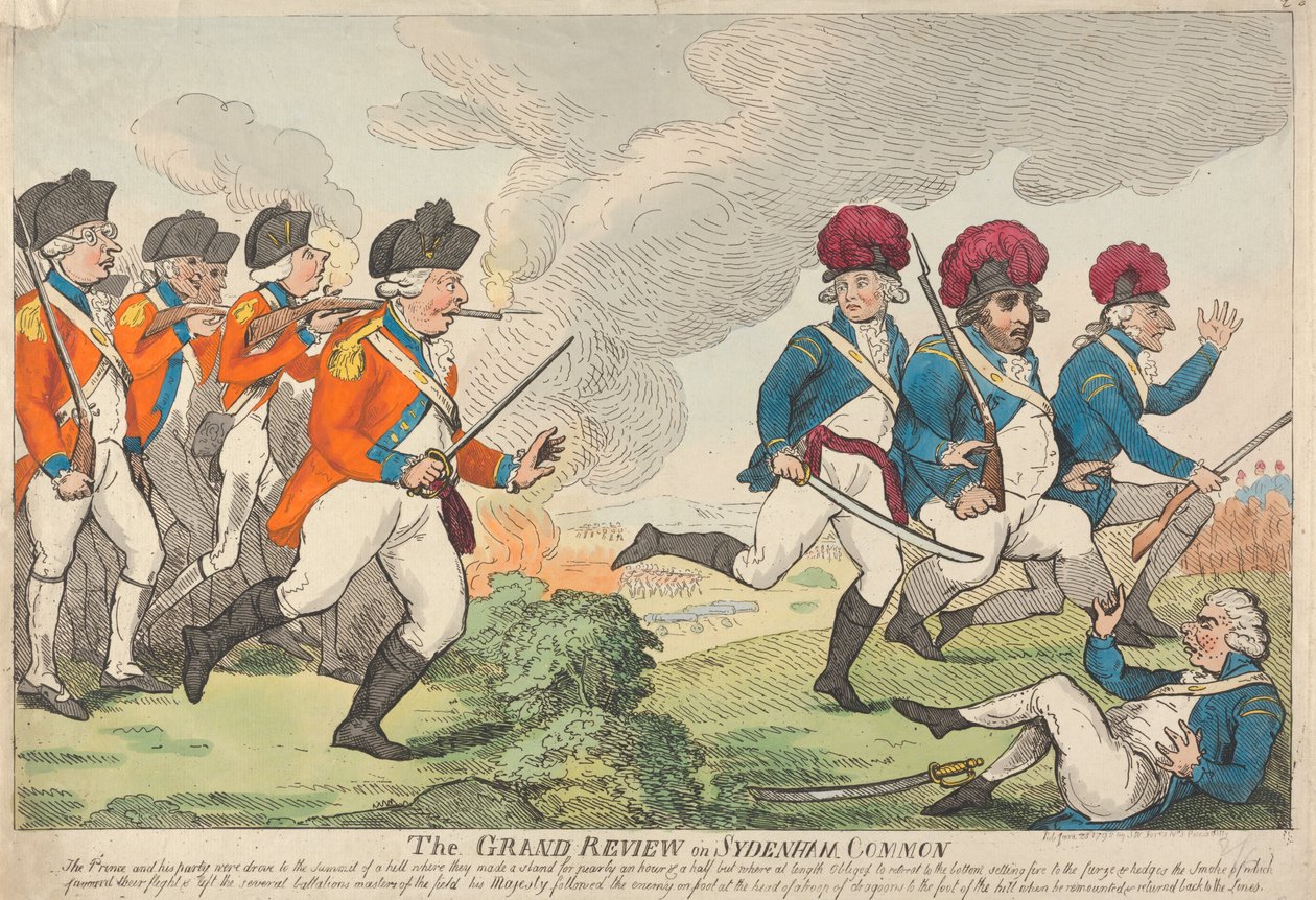 Die große Parade auf dem Sydenham Common de Isaac Cruikshank