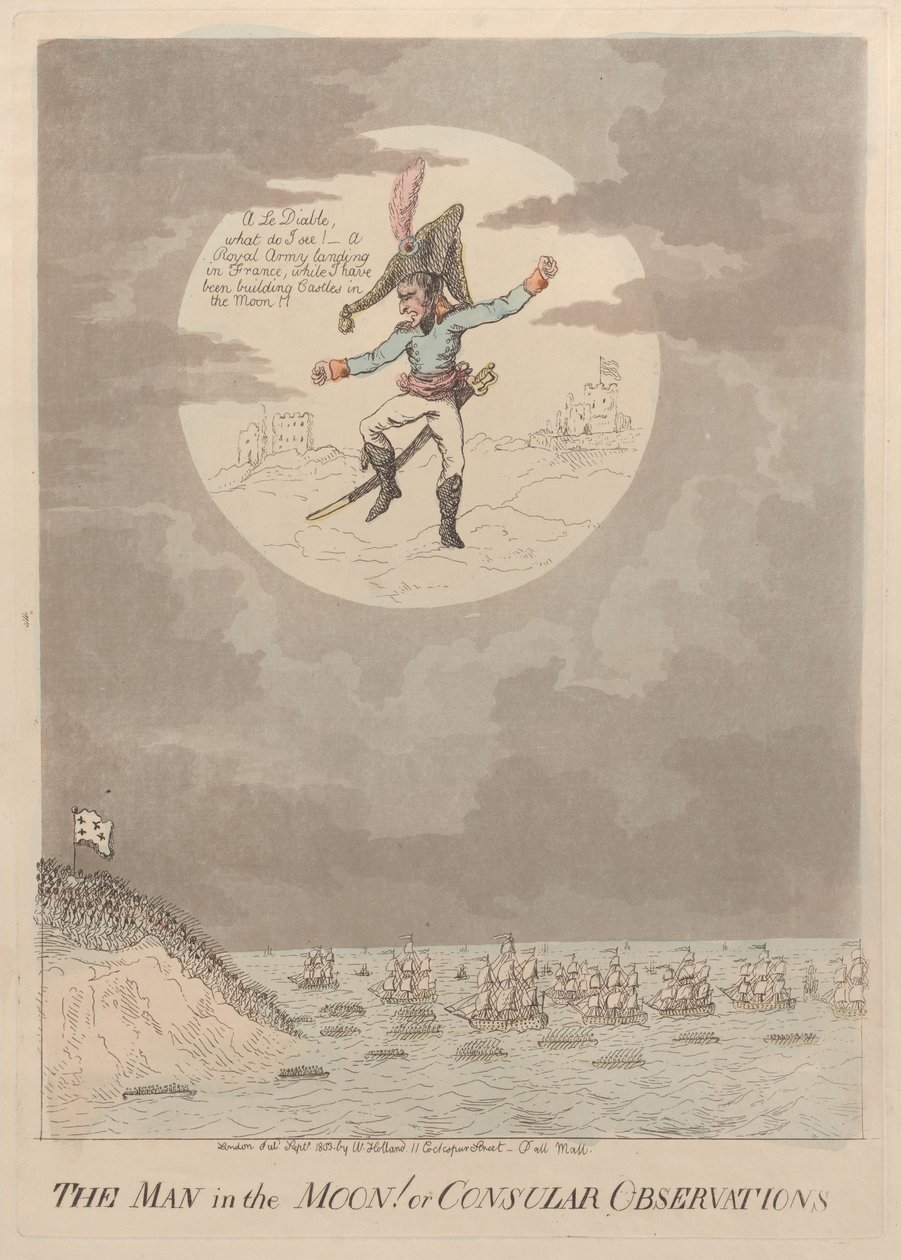 El hombre en la luna! o Observaciones consulares, septiembre de 1803 de Isaac Cruikshank