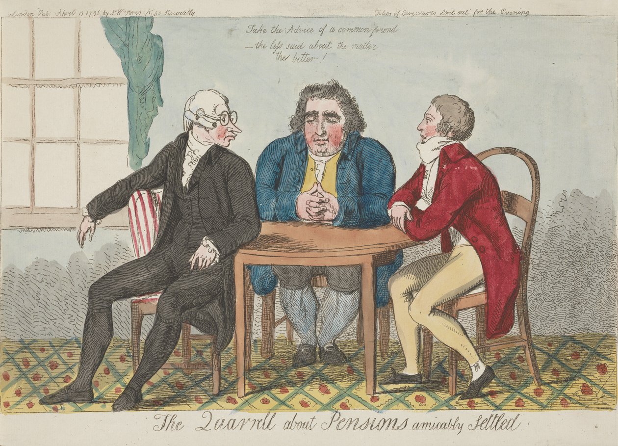 La disputa sobre las pensiones resuelta amistosamente de Isaac Cruikshank