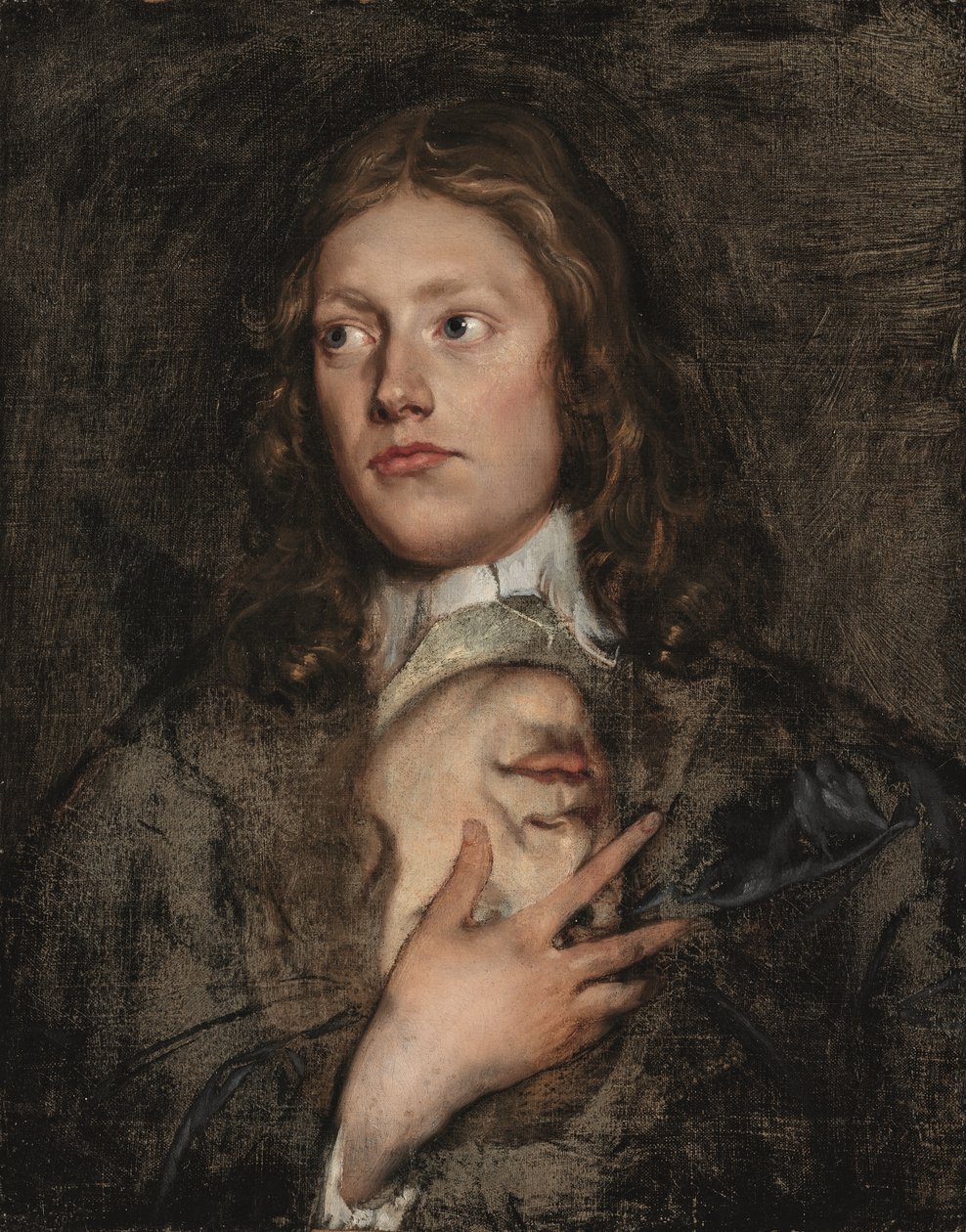 Retrato de caballero, de busto, con otro retrato debajo (óleo sobre lienzo) de Isaac Fuller