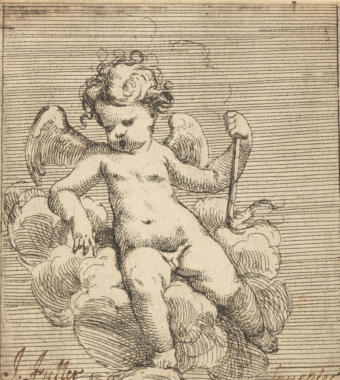 Putto con una antorcha en la mano de Isaac Fuller
